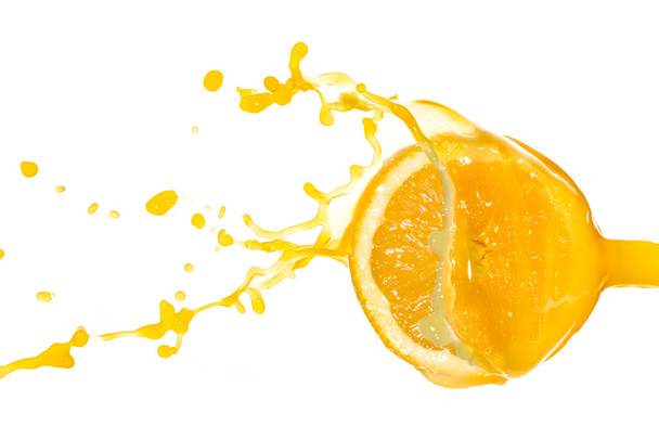 Salpicadura de jugo de naranja - Foto, Imagen
