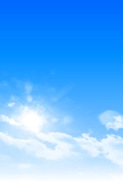 Cielo nubes azul paisaje fondo  - Vector, imagen