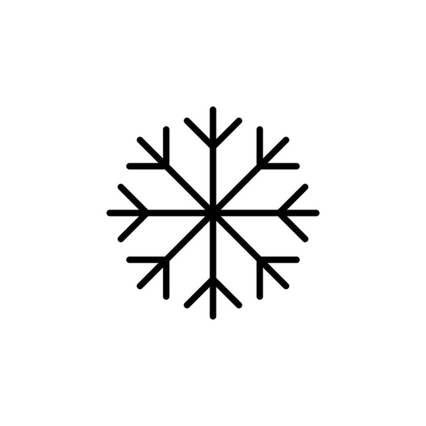 Invierno, nevada, nieve, copo de nieve Solid Icon Vector Illustration Logo Template. Adecuado para muchos propósitos. - Vector, Imagen