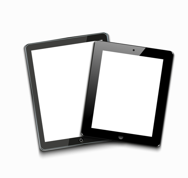 векторные современные компьютерные планшеты на белом
 - Вектор,изображение