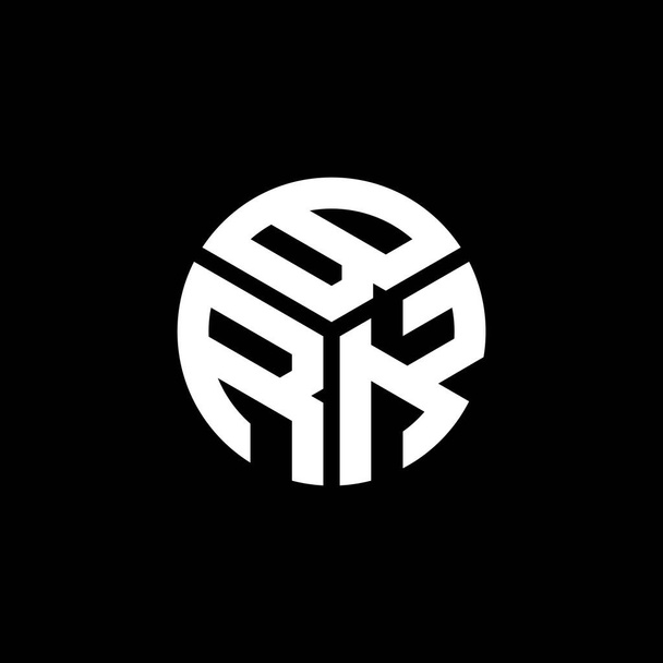 BRK betű logó design fekete háttérrel. BRK kreatív monogram betű logó koncepció. BRK betűtervezés. - Vektor, kép