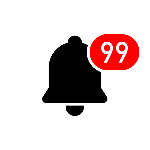 Zvonek symbol pro web, app, ui. Ikona oznamovacího zvonku. Příchozí doručená zpráva. Vektorová ilustrace izolovaná na bílém pozadí. EPS 10 - Vektor, obrázek