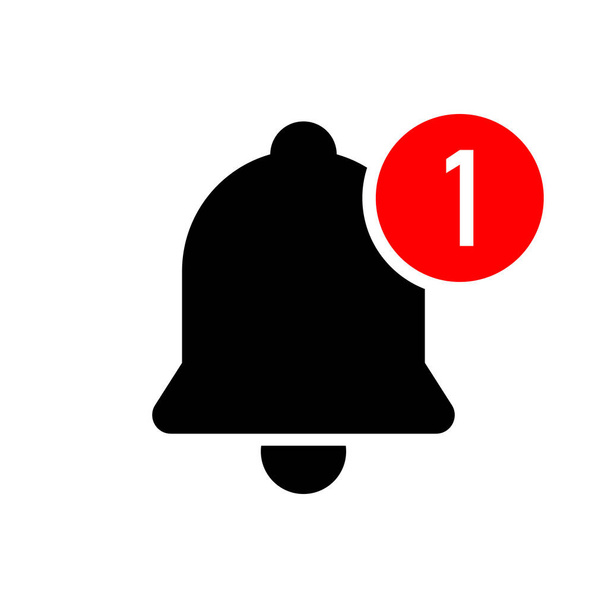 Campana simbolo per web, app, ui. Icona della campana di notifica. Messaggio di posta in arrivo. Illustrazione vettoriale isolata su sfondo bianco. EPS 10 - Vettoriali, immagini
