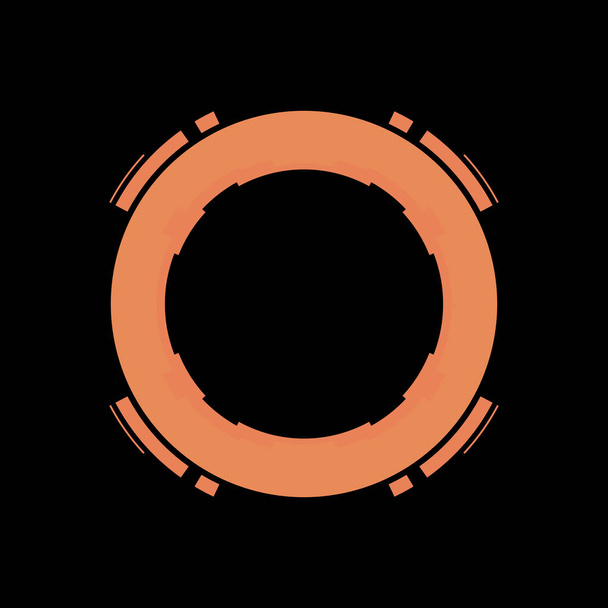 Φουτουριστικό κυκλικό στοιχείο διασύνδεσης hud. Αφηρημένο γεωμετρικό υπόβαθρο κύκλου. Γραφική απεικόνιση της ψηφιακής τεχνολογίας. - Φωτογραφία, εικόνα