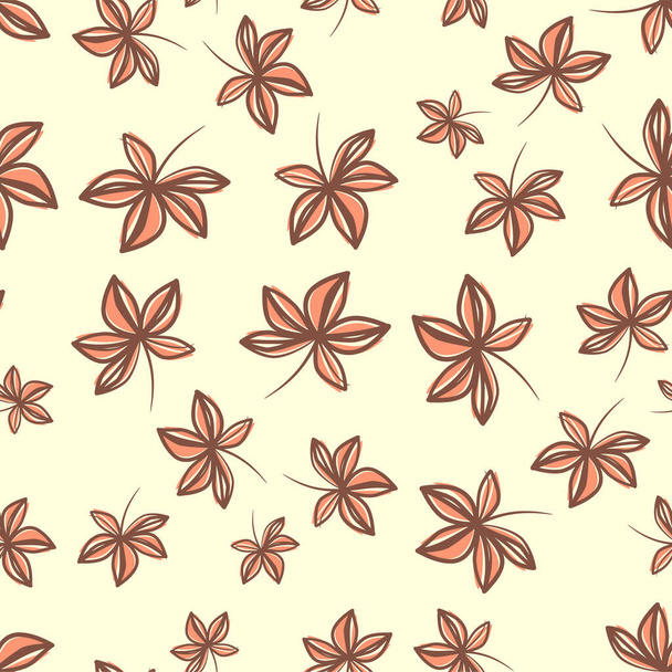Botanical floral leaves seamless pattern. Summer and spring print. Floral pattern, Green leaves - Διάνυσμα, εικόνα