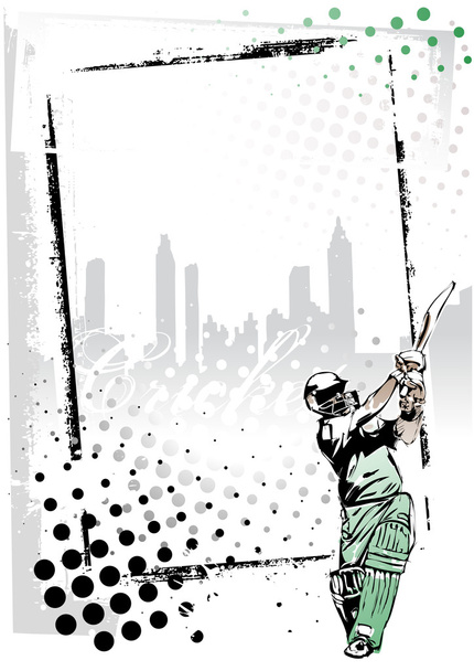 Cricket-Plakat - Vektor, Bild