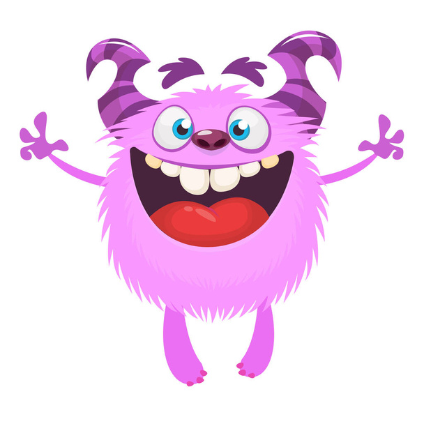 Cute cartoon monster character. Vector Halloween illustration - Vector, Imagen