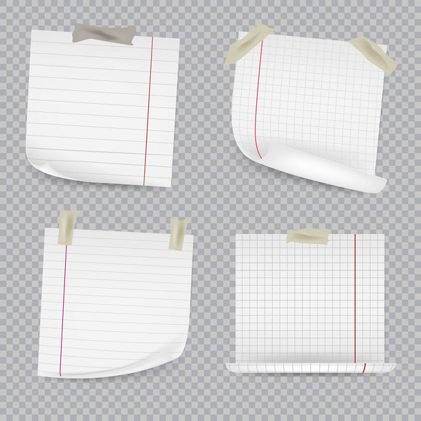 Notas adhesivas de papel - Vector, Imagen