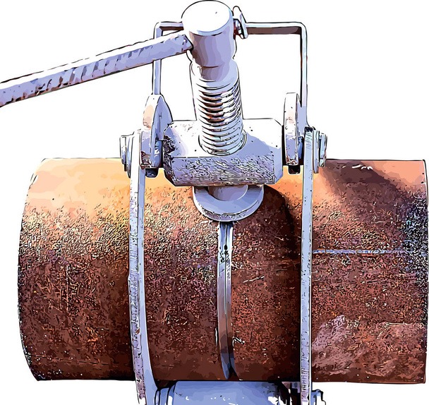 Векторное изображение концентратора трубы для параллельного соединения труб перед сваркой - Вектор,изображение