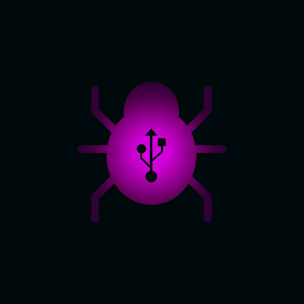 koncepcja fioletowy wektor logo pająka - Wektor, obraz