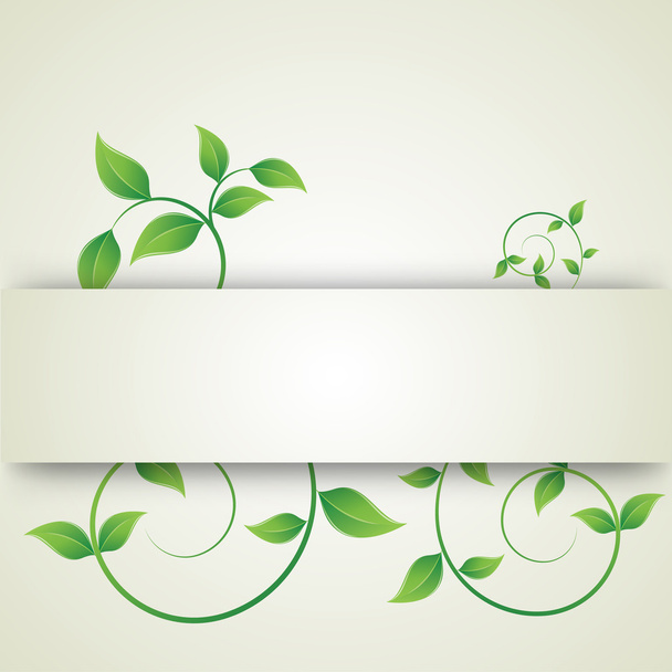 зелене листя завитки
 - Вектор, зображення