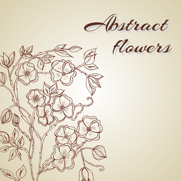 Abstract background with flowers in vintage style - ベクター画像