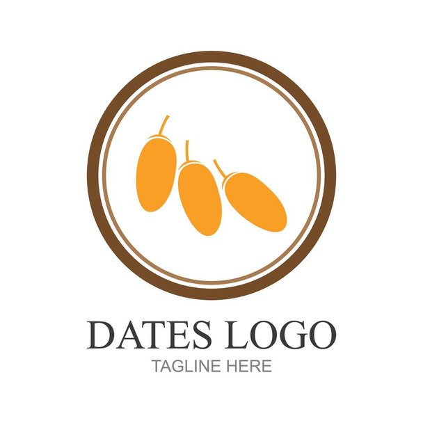 Data Fruit logo ontwerpen, Arabisch Fruit logo template - Vector, afbeelding