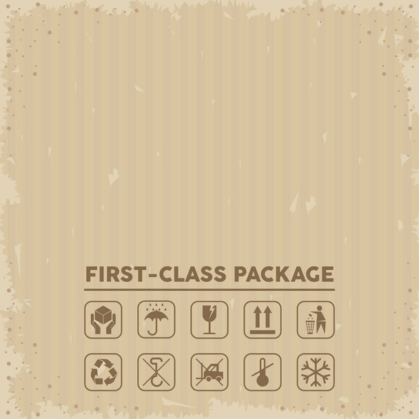 картон из пакета первого класса - Вектор,изображение