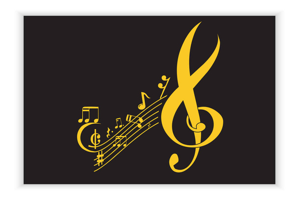 zenei léptékű logó tervezés. zene jegyzet jel vagy szimbólum. zenei léptékű ikonok. illusztrációs elem vektor - Vektor, kép