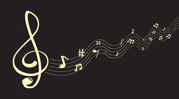 music scale logo design. music note sign or symbol. musical scale icons. illustration element vector - Vector, Image