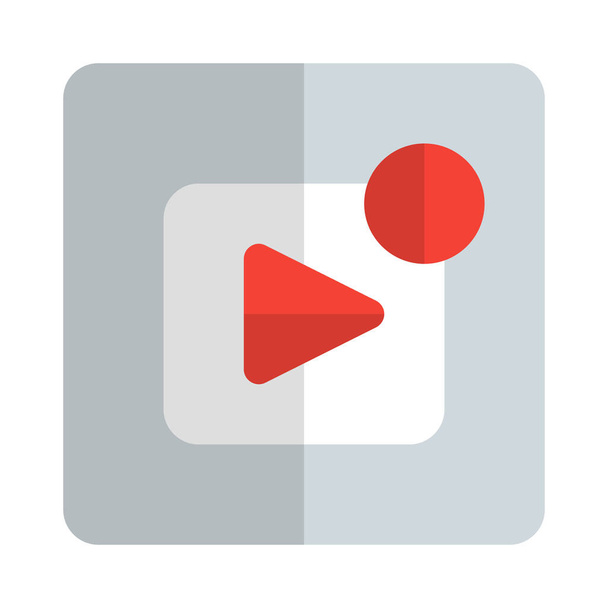 Point circulaire sur un logotype de lecteur multimédia vidéo - Vecteur, image