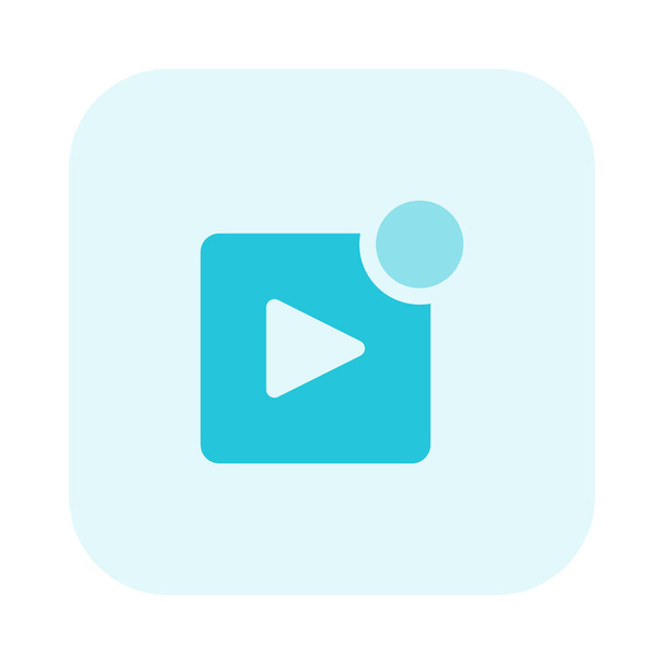 Aplicação reprodutor de vídeo atualizado com notificação de ponto - Vetor, Imagem