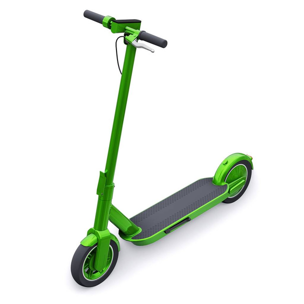 Eğlence ve şehir gezileri için elektrik katlama scooter 'ı 3 boyutlu illüstrasyon. - Fotoğraf, Görsel