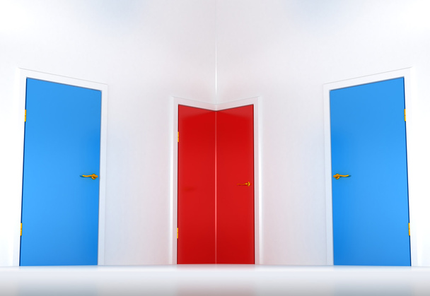 Oikea valinta: käsitteellinen kulma ovi
 - Valokuva, kuva