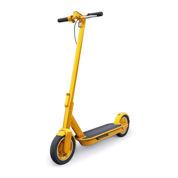 Eğlence ve şehir gezileri için elektrik katlama scooter 'ı 3 boyutlu illüstrasyon. - Fotoğraf, Görsel