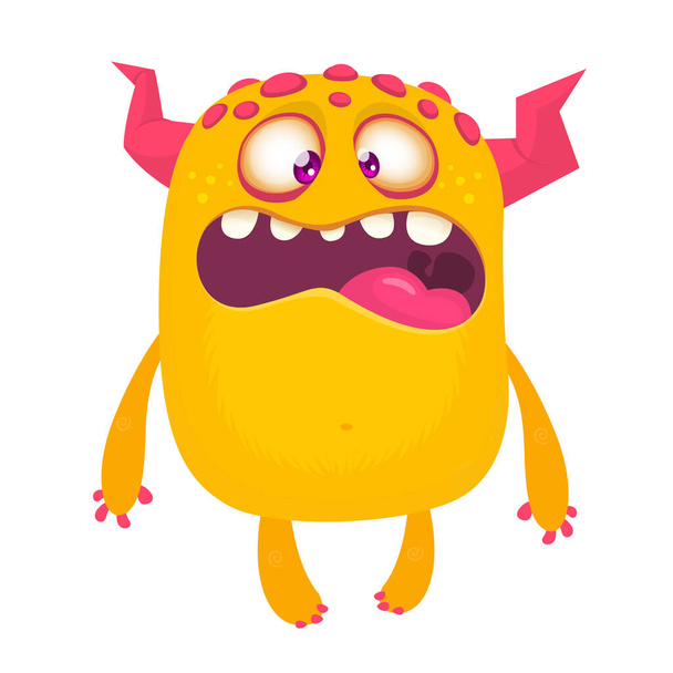 Angry cartoon monster. Vector Halloween character - Wektor, obraz