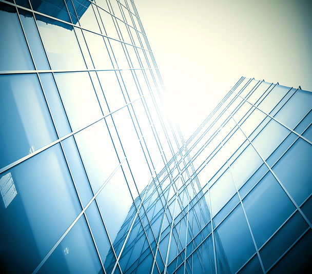 üveg épület perspektivikus nézet - Fotó, kép
