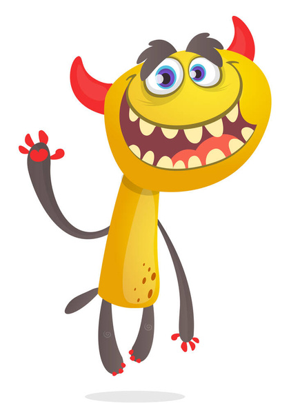 Happy cartoon monster. Vector character - Vector, afbeelding