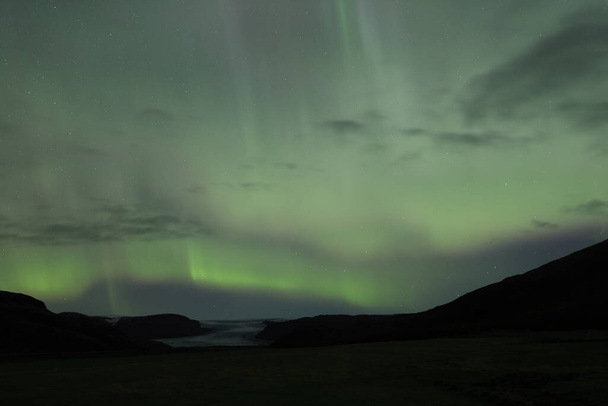 Northern lights Hoffell southern iceland, Iceland, Europe - Fotografie, Obrázek