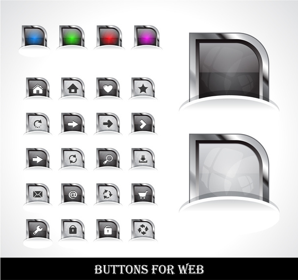 Web buttons pack - Vector, imagen