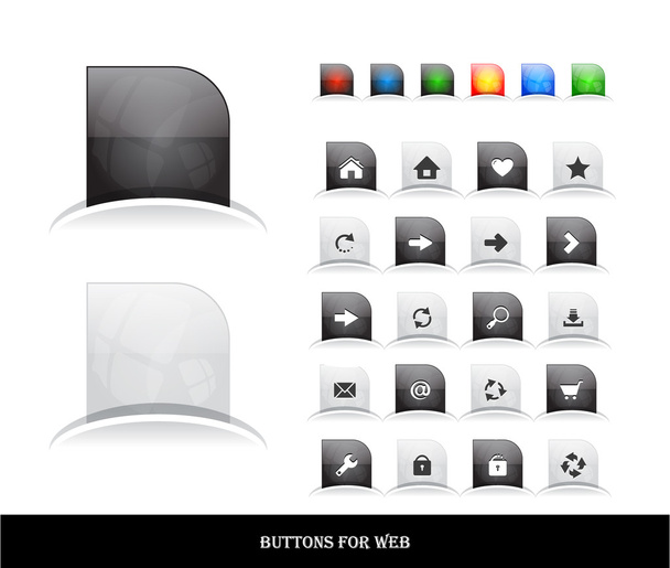 Web buttons pack - Vektori, kuva