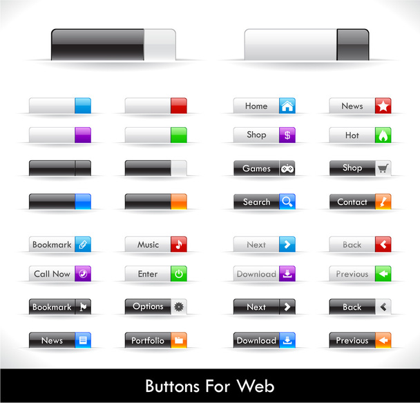 Web buttons pack - Vector, Image