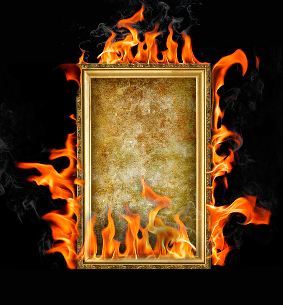 frame op een brand - Foto, afbeelding