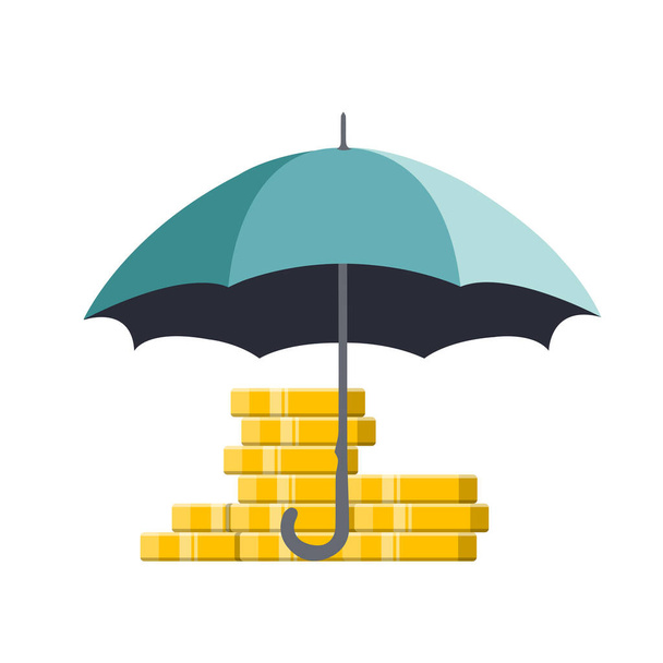 Finance Insurance. Investment. Money security. Flat vector illustration - Vector, Image