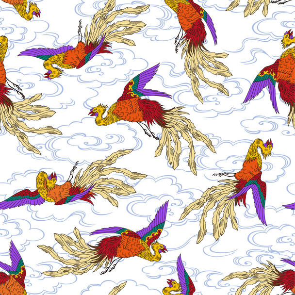 Oriental phoenix - Vektor, obrázek