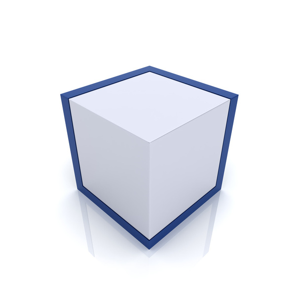 Cube argenté avec bordures
 - Photo, image