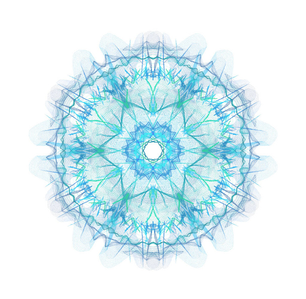 Graceful geometric circular pattern on a white background. - Фото, зображення