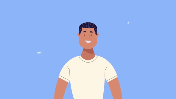 fiatal férfi álló avatar karakter - Felvétel, videó