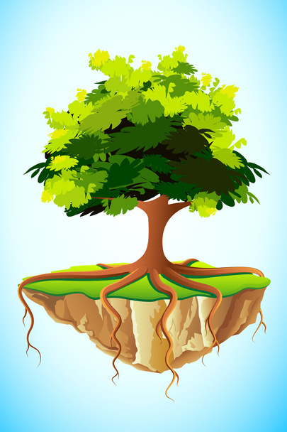 Tree on Earth - Vector, Image