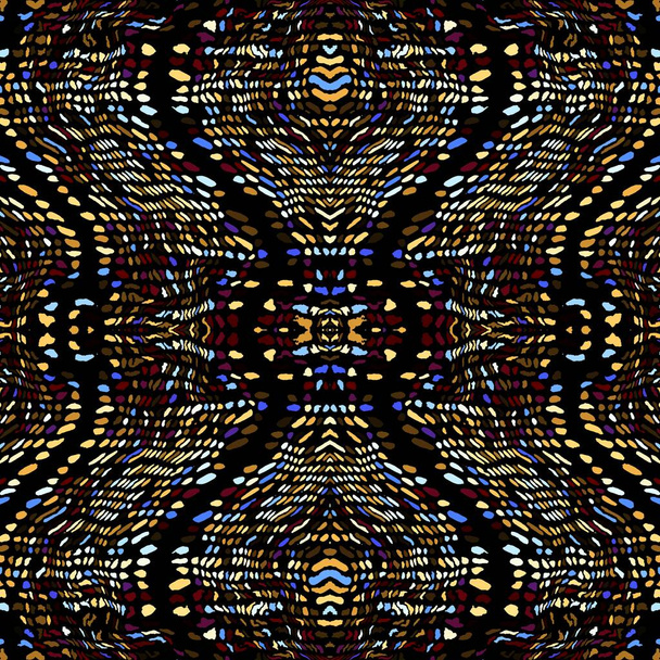 Patrón fractal digital abstracto. Patrón étnico tribal sin fisuras. - Foto, imagen