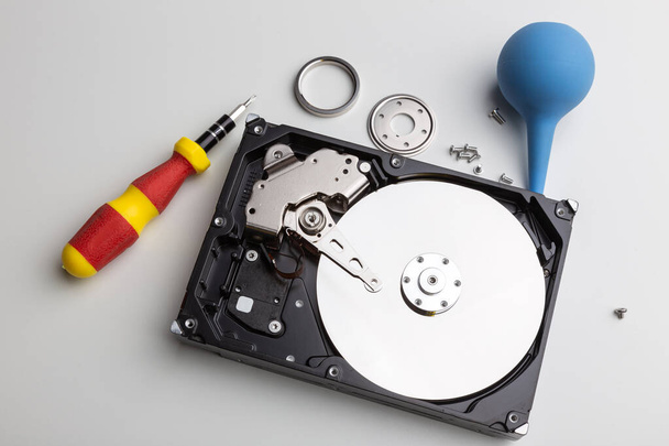 an external hard drive disassembly process - Photo, Image