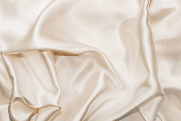 Silk background of shiny delicate fabric, space for text. - Foto, imagen