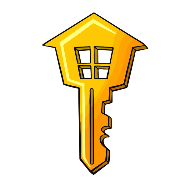 Klíče k novému domu koupě nemovitosti, logo pro realitního makléře - Vektor, obrázek