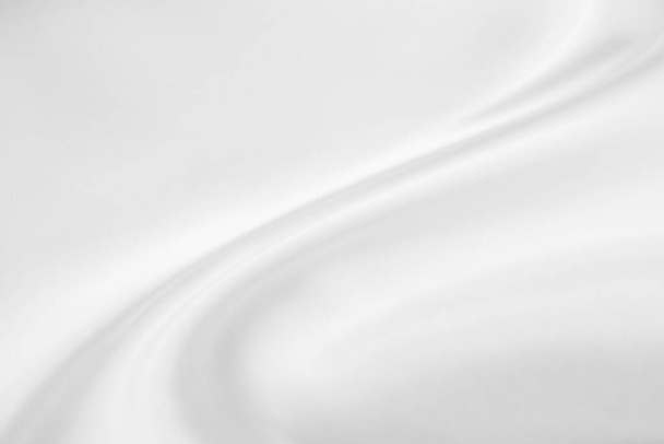 Abstract white fabric with soft wave texture background - Photo, Image