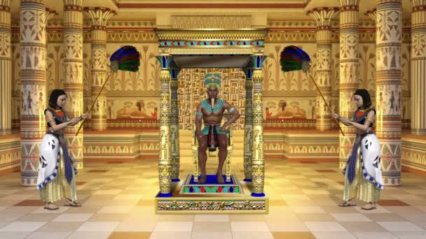 De farao op de troon, animatie - Video