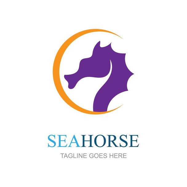Sea Horse ikon logó és szimbólum kreatív vektor illusztráció - Vektor, kép