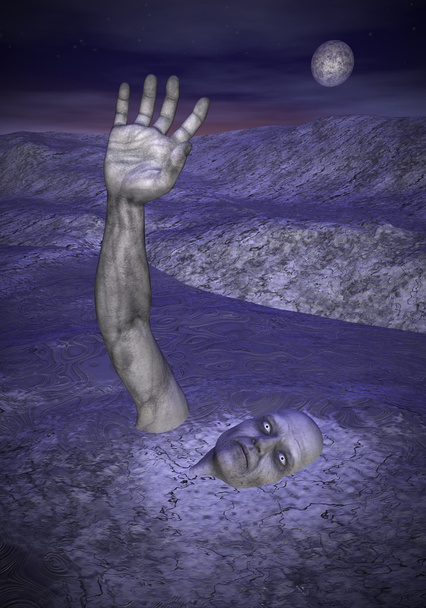 Zombie para Halloween - renderização 3D
 - Foto, Imagem