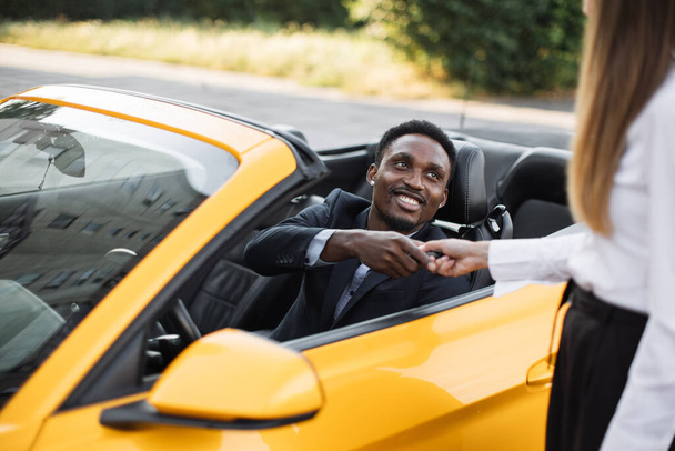 African businessman in a Car Rental Service - Photo, image