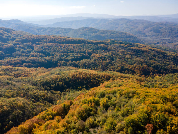 Amazing Autumn Landscape of Erul mountain near Kamenititsa peak, Pernik Region, Bulgaria - Фото, зображення