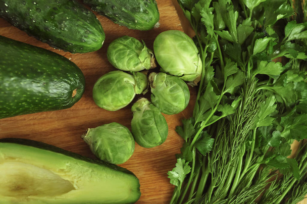 低カロリーサラダのための緑のビタミン野菜  - 写真・画像